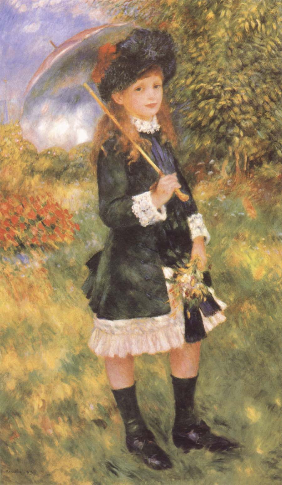 Pierre-Auguste Renoir Young Girl with a Parasol